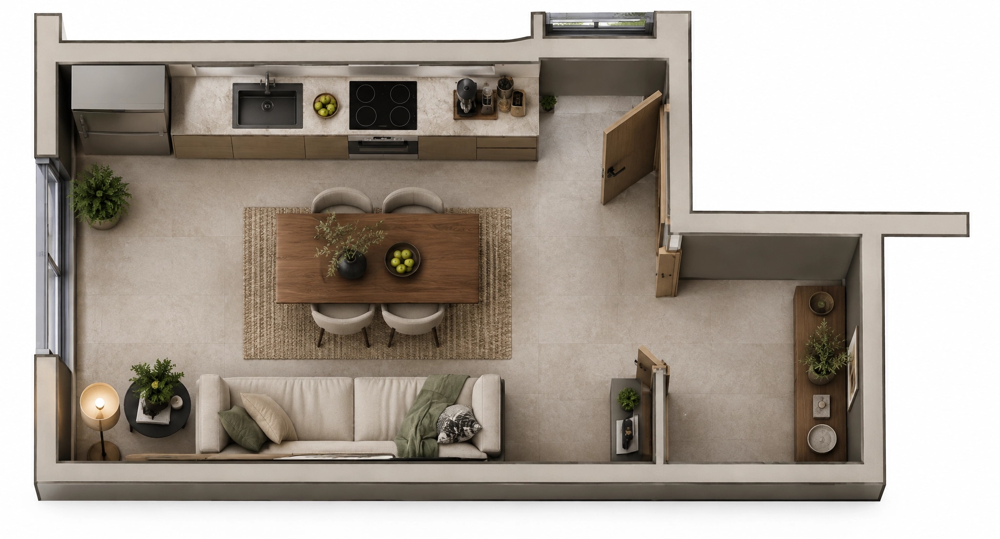Interior design in Contemporary style — Living Room by GenRoom AI