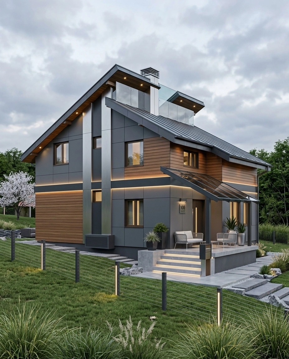 Hi-Tech Facade Facade design — facade photo by GenRoom AI