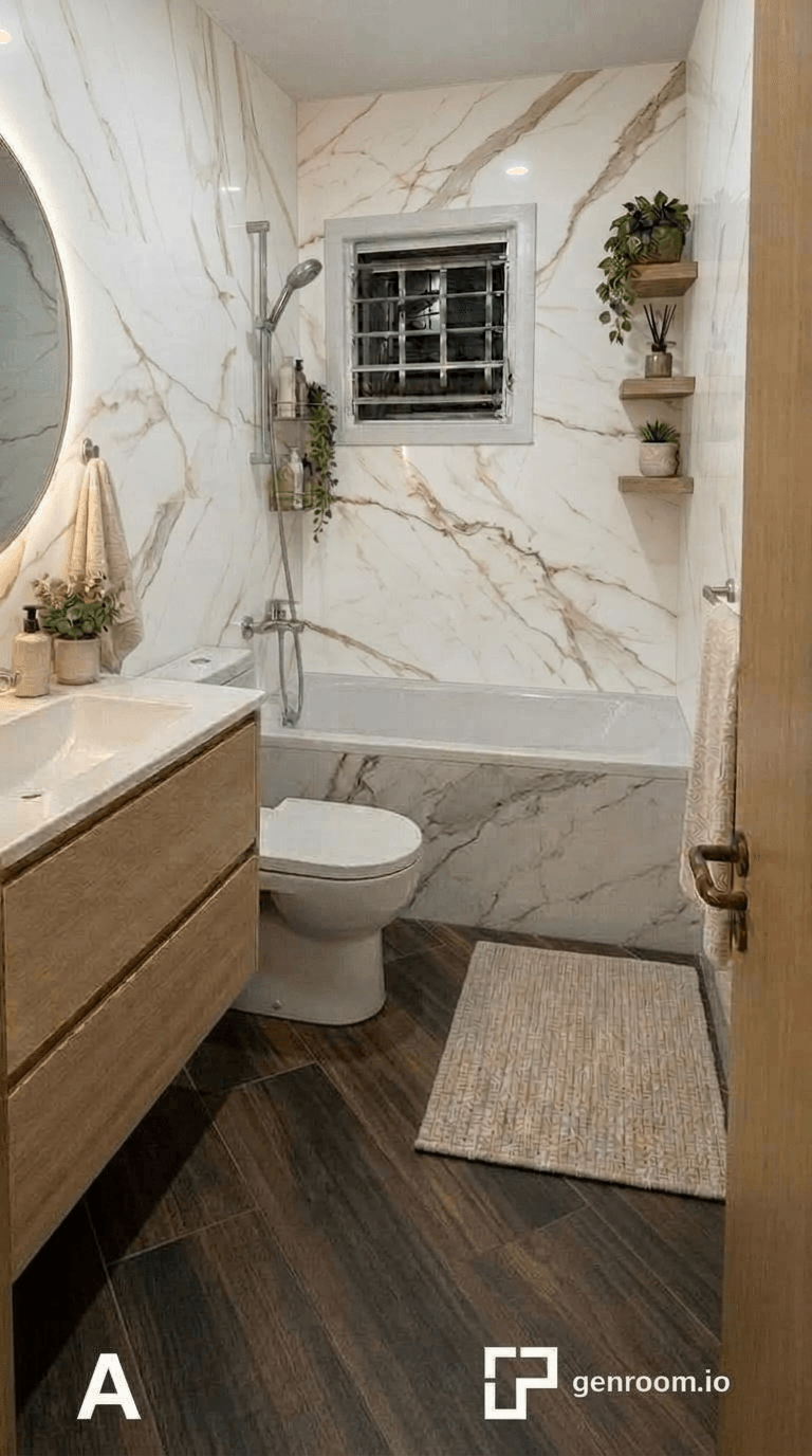 Bathroom interior in no_style style — photo by GenRoom AI