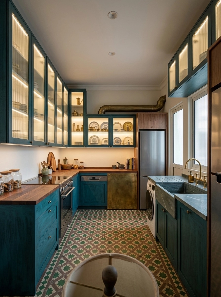 Kitchen interior in Eclectic style — photo by GenRoom AI
