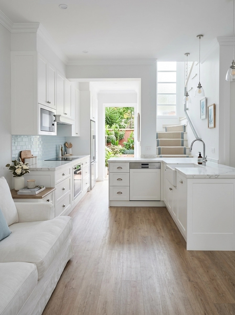 Kitchen interior in Coastal / Hamptons style — photo by GenRoom AI