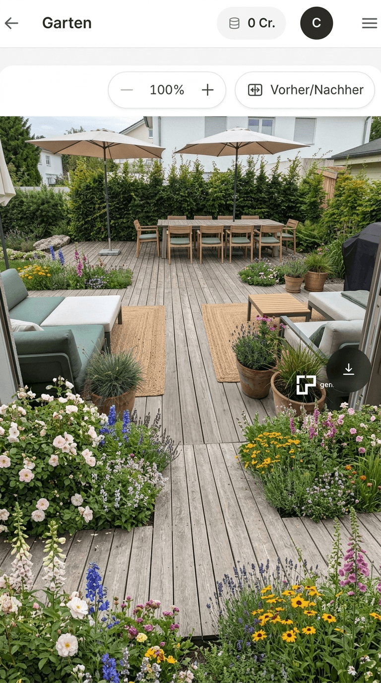 Yard design in no_style style — photo by GenRoom AI