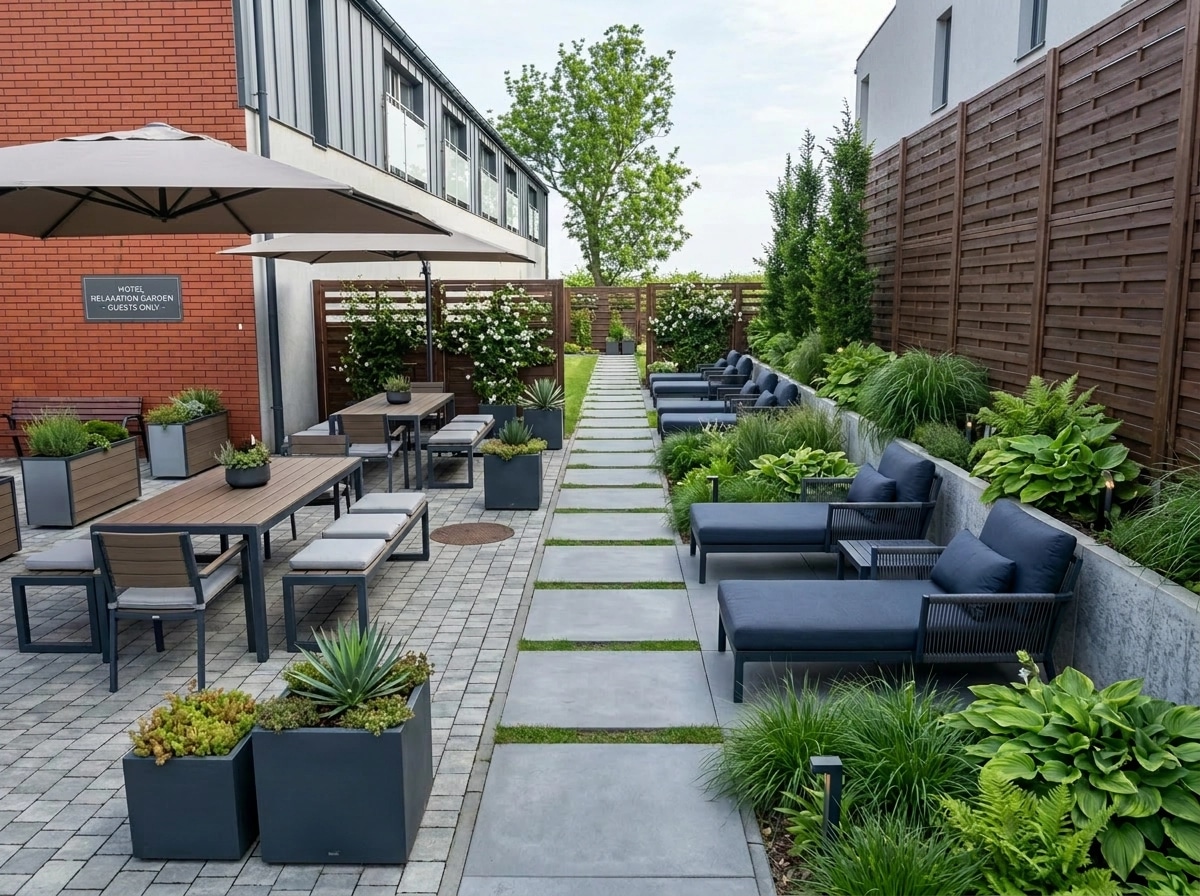Landscape design in Contemporary Yard style — Yard by GenRoom AI