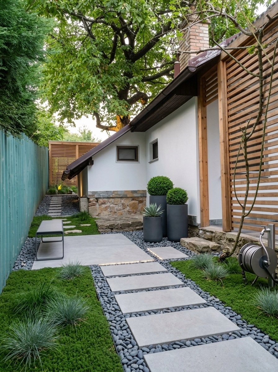 Landscape design in Minimalist Yard style — Yard by GenRoom AI