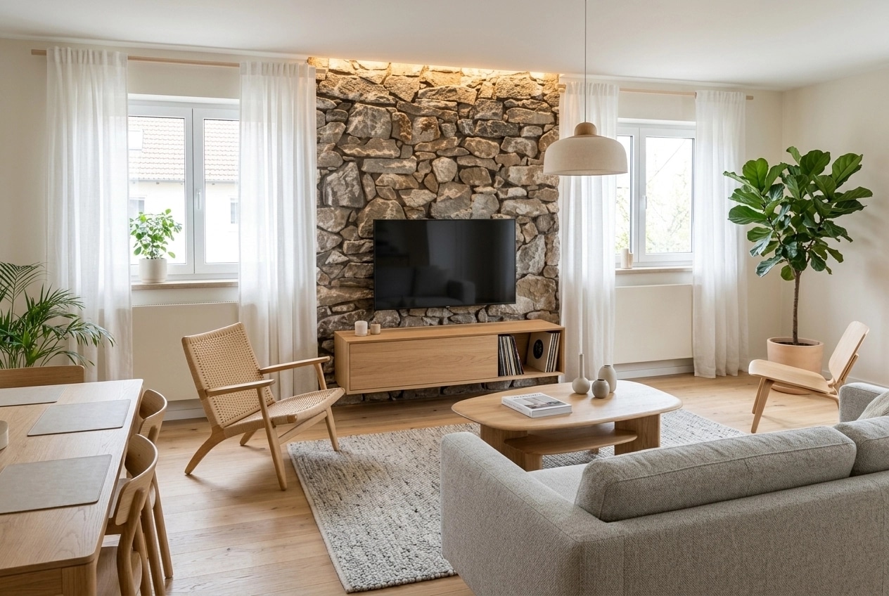 Scandinavian Living Room design — interior photo by GenRoom AI