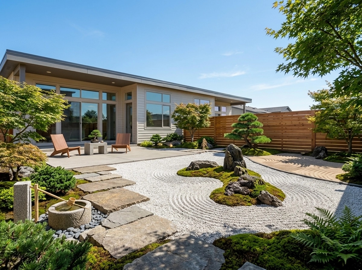 Landschaftsdesign im Japanese Garden-Stil — Garten von GenRoom AI