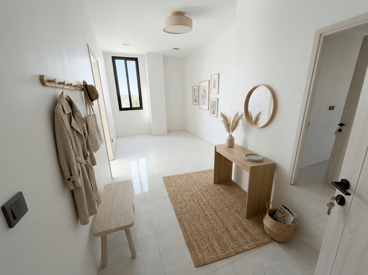 Hallway interior in Scandinavian style — photo by GenRoom AI