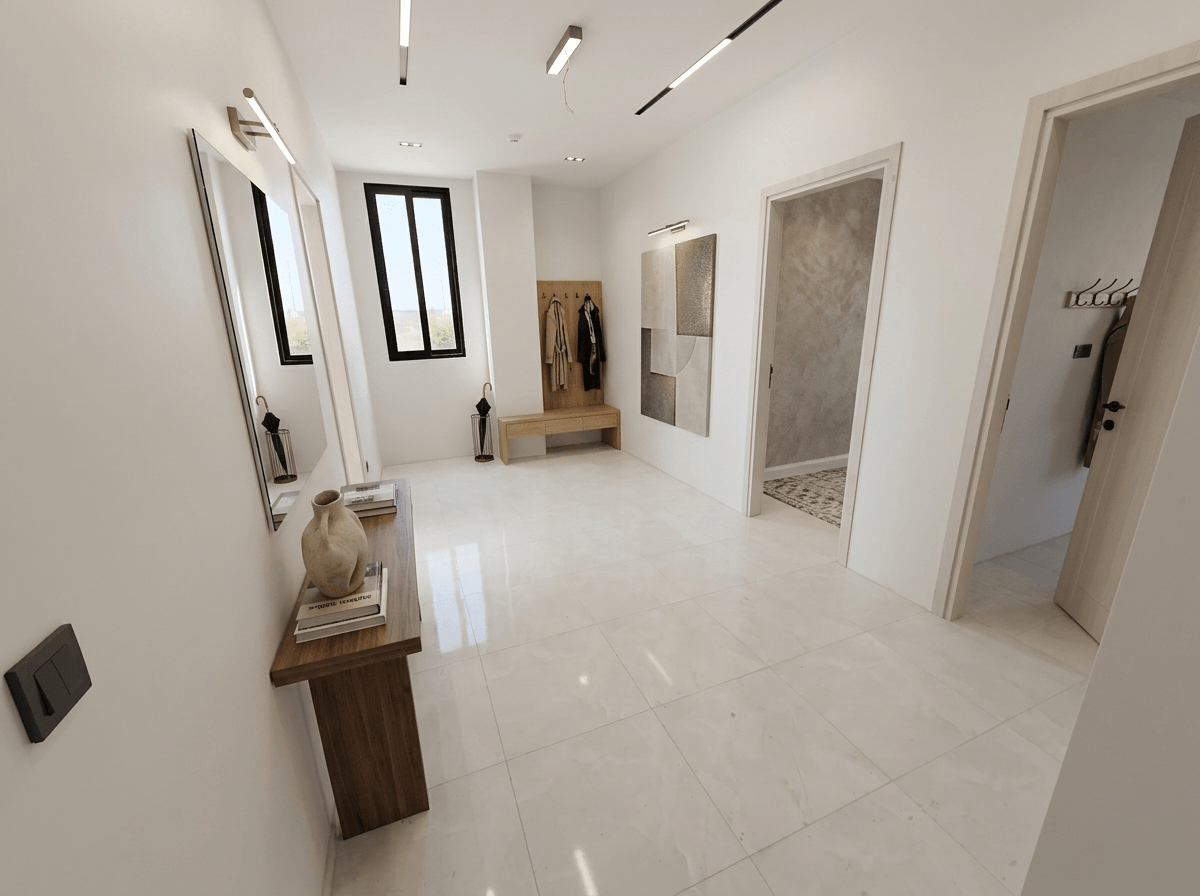 Hallway interior in Contemporary style — photo by GenRoom AI