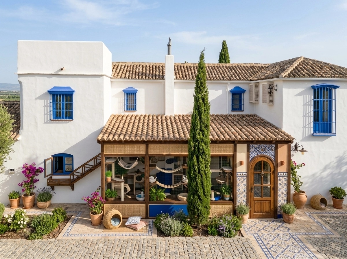 Mediterranean Facade หน้าอาคาร design — facade photo by GenRoom AI