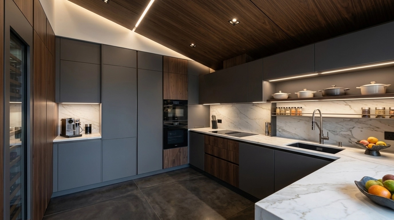 Kitchen interior in Contemporary style — photo by GenRoom AI