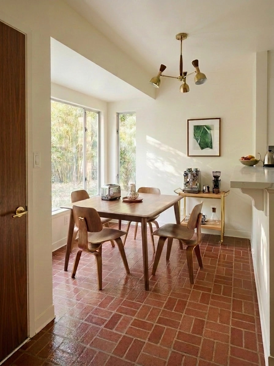 Kitchen interior in Mid-Century Modern style — photo by GenRoom AI