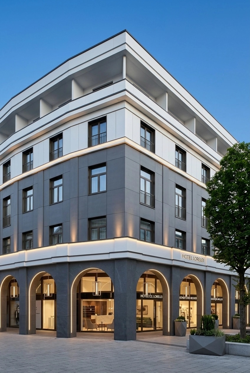 Facade design in German Modernist Facade style — Facade by GenRoom AI
