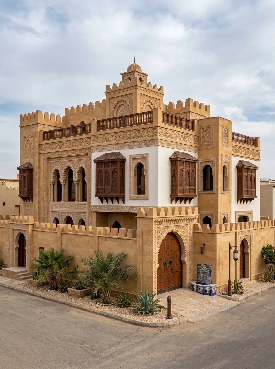 Arabian Facade Facade design — facade photo by GenRoom AI
