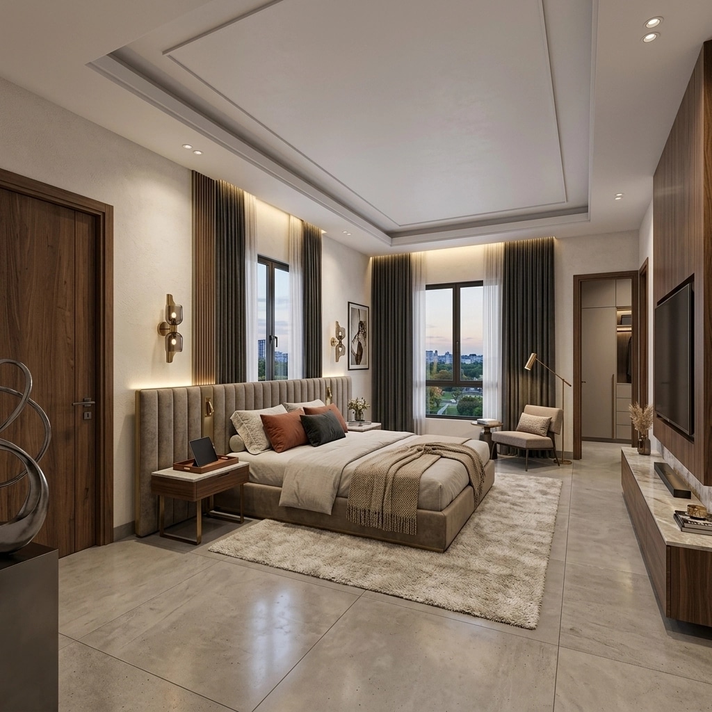 Contemporary Bedroom design — interior photo by GenRoom AI