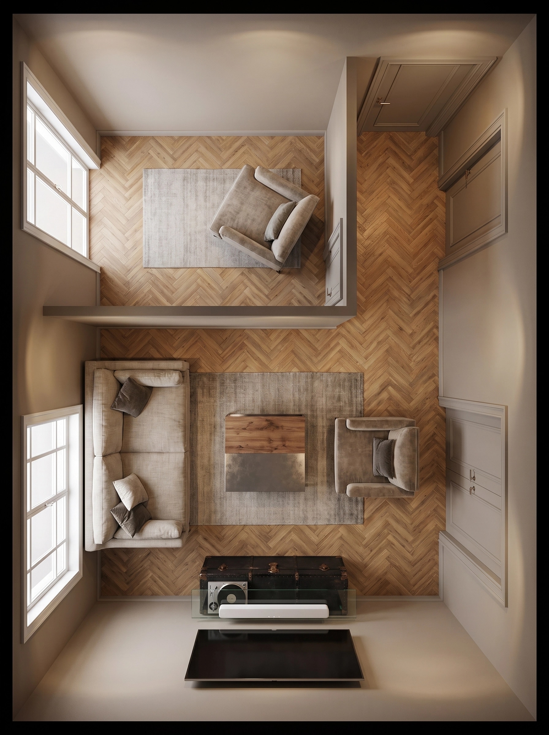 Interior design in Transitional style — Living Room by GenRoom AI