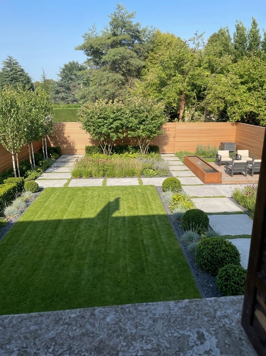 Diseño paisajístico en estilo Minimalist Yard — Jardín por GenRoom AI