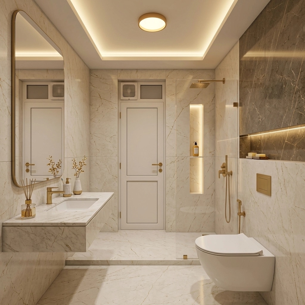 Minimalism Bathroom design — interior photo by GenRoom AI