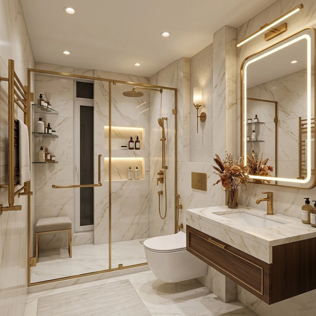 Interior design in Transitional style — Bathroom by GenRoom AI