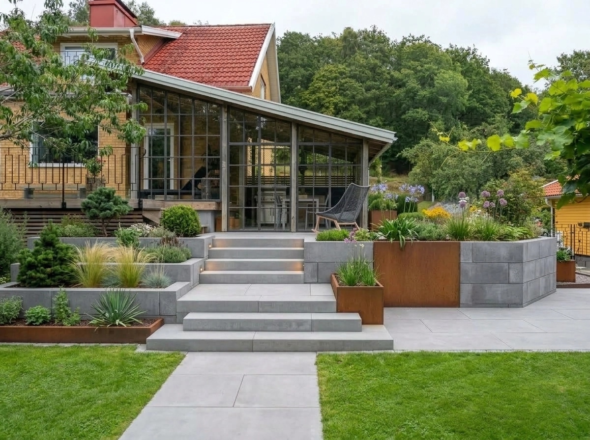 Landscape design in Contemporary Yard style — Yard by GenRoom AI