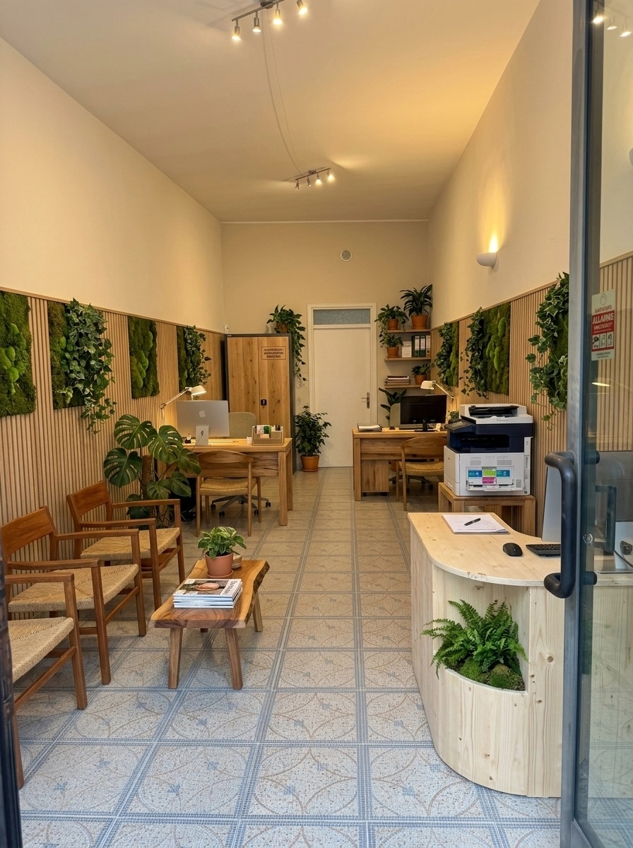 Biophilic Office design — interior photo by GenRoom AI