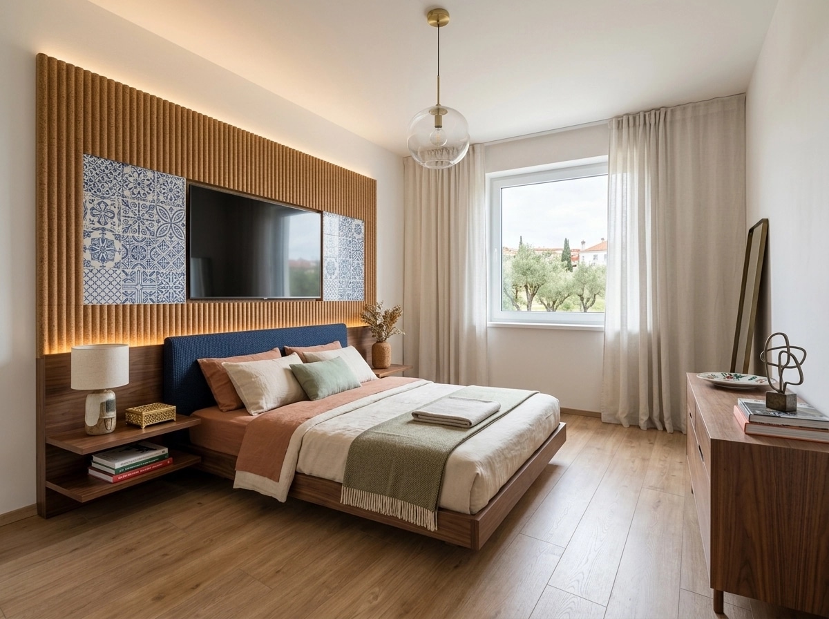 Interior design in Portuguese Modern style — Bedroom by GenRoom AI