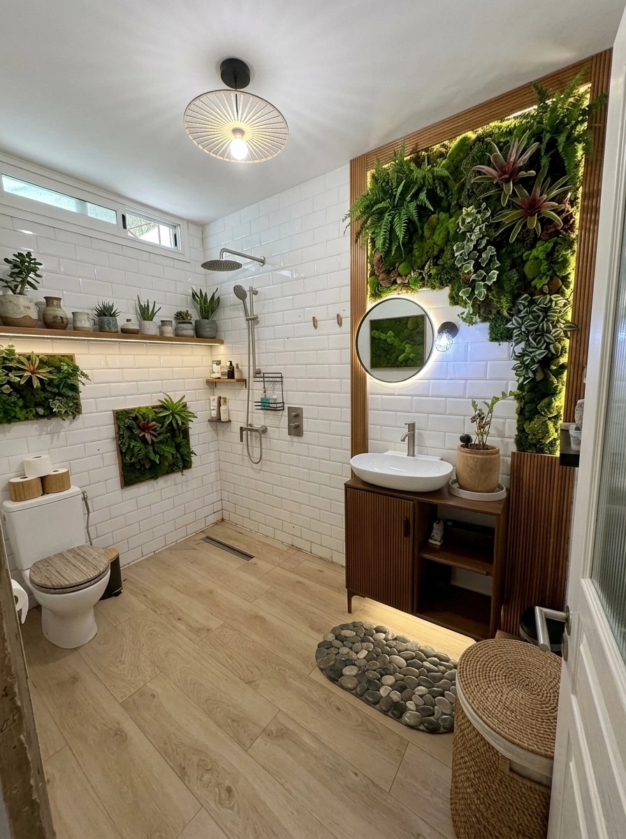 Biophilic Banheiro design — interior photo by GenRoom AI