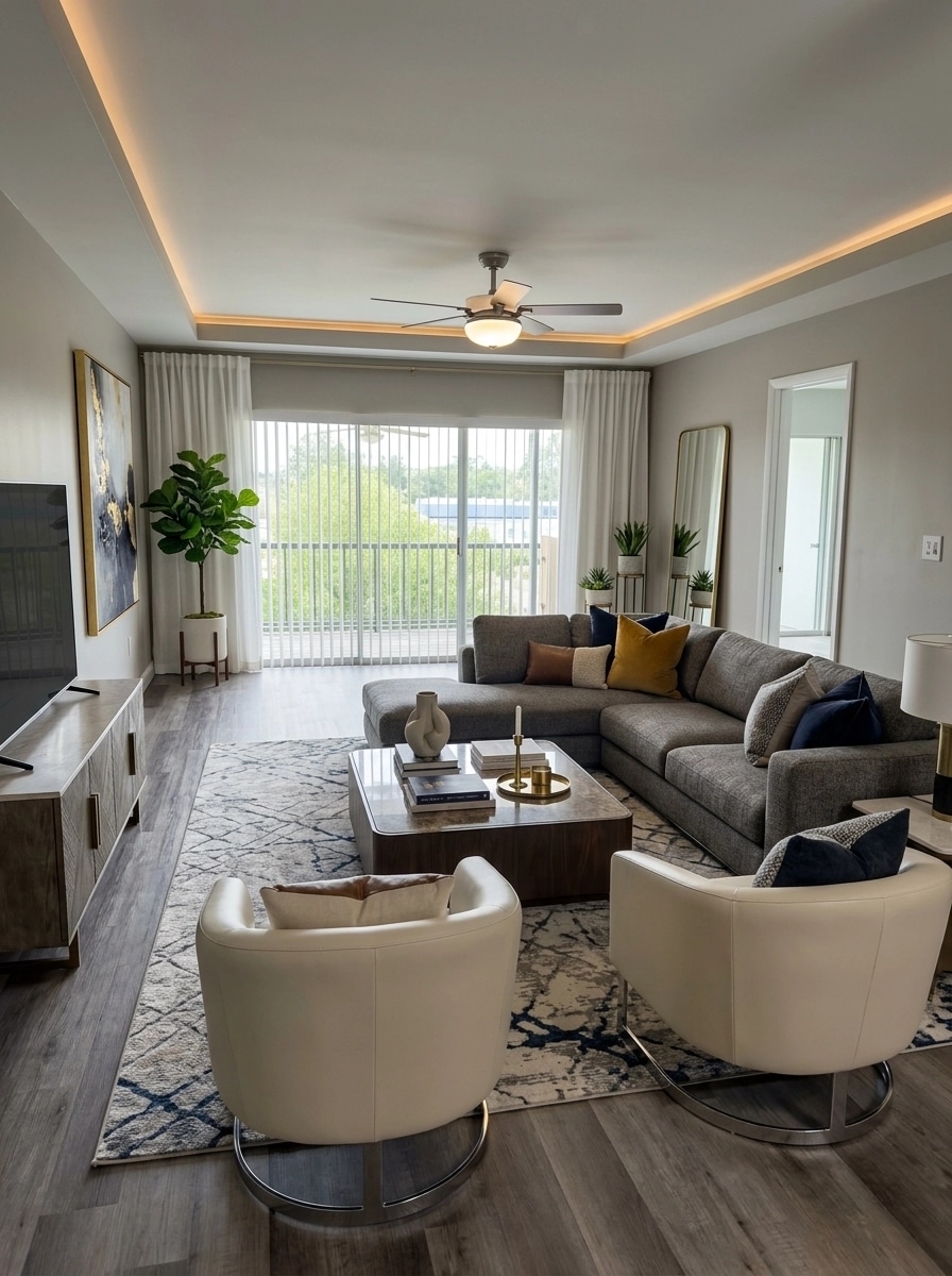 Interior design in Contemporary style — Living Room by GenRoom AI