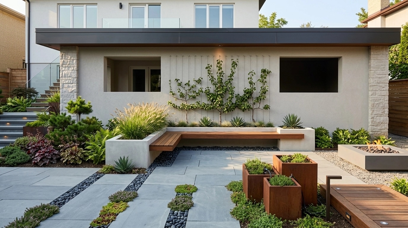 Landscape design in Contemporary Yard style — Yard by GenRoom AI