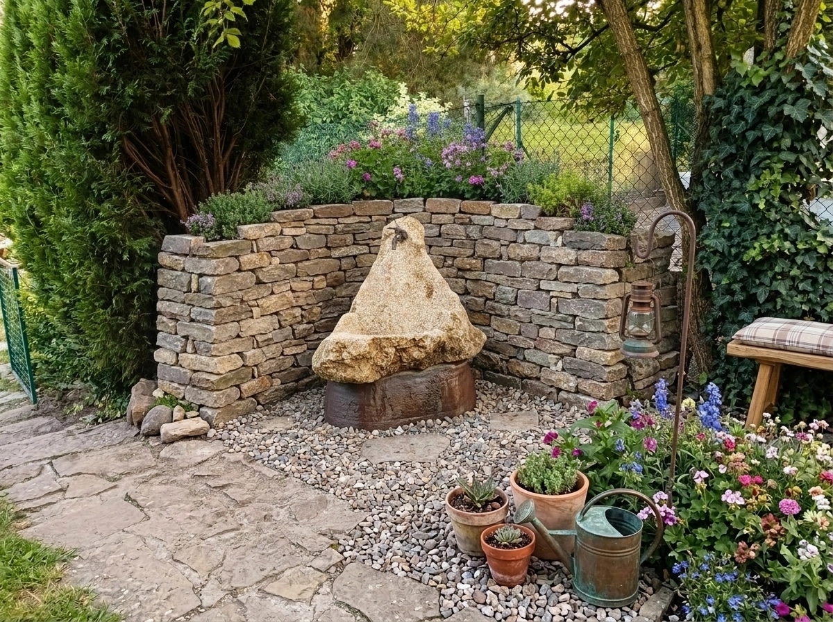 Country Rustic Garden Yard design — yard photo by GenRoom AI