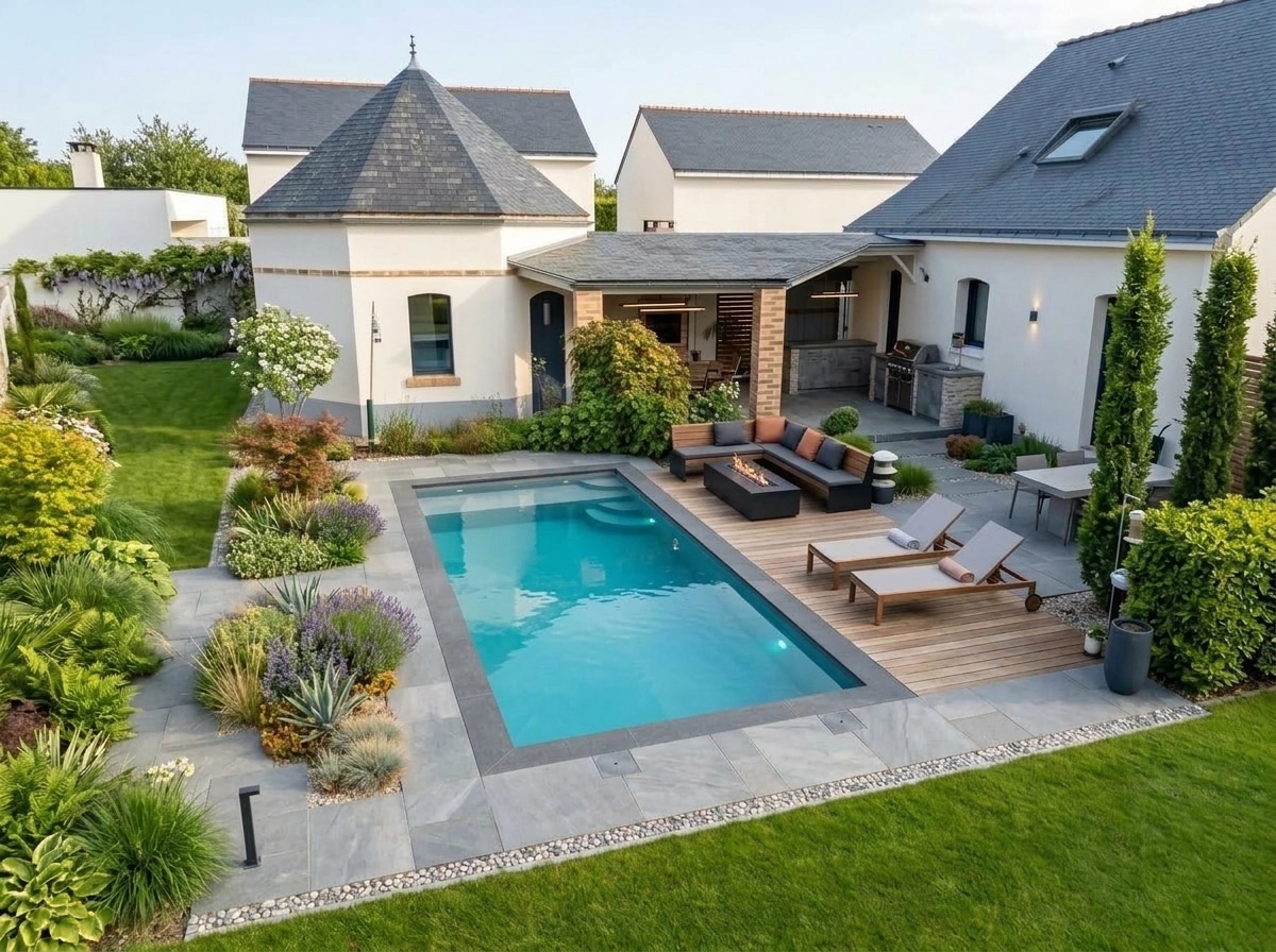 Landscape design in Contemporary Yard style — Yard by GenRoom AI