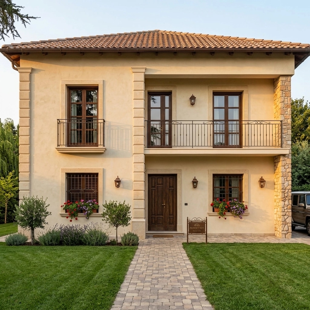 Facade design in Mediterranean Facade style — Facade by GenRoom AI