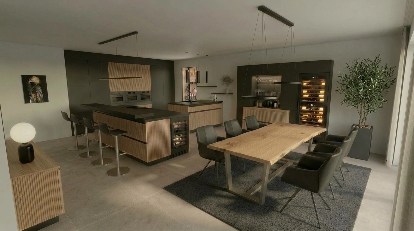 Kitchen interior in no_style style — photo by GenRoom AI