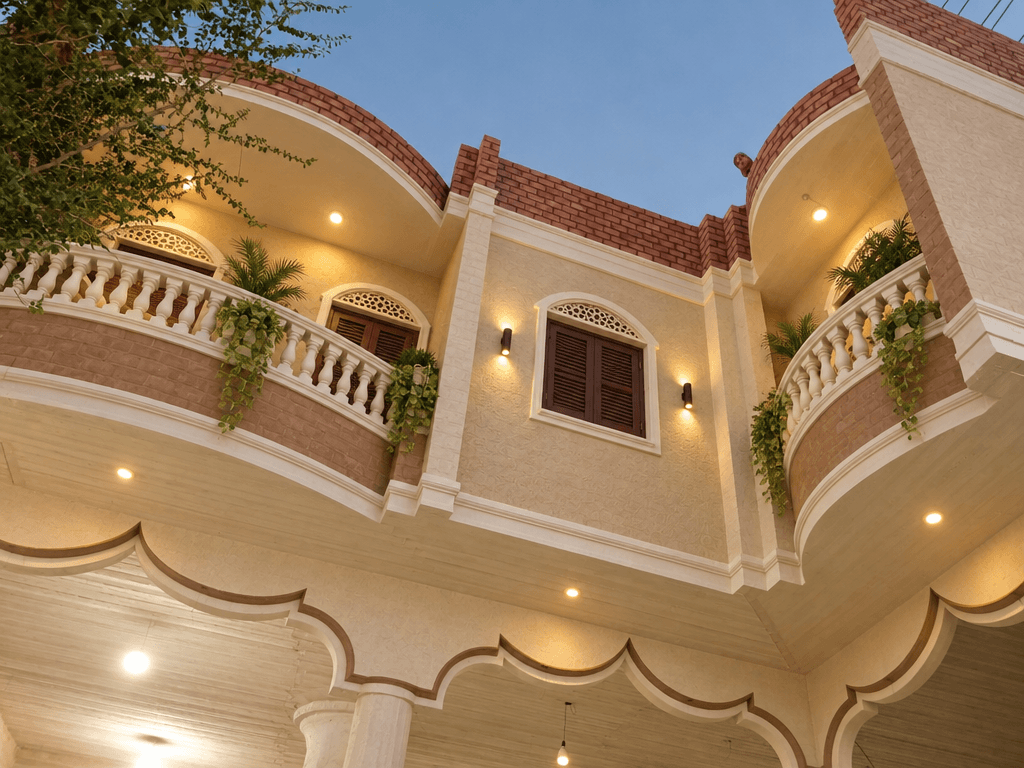 Facade design in Arabian Facade style — photo by GenRoom AI