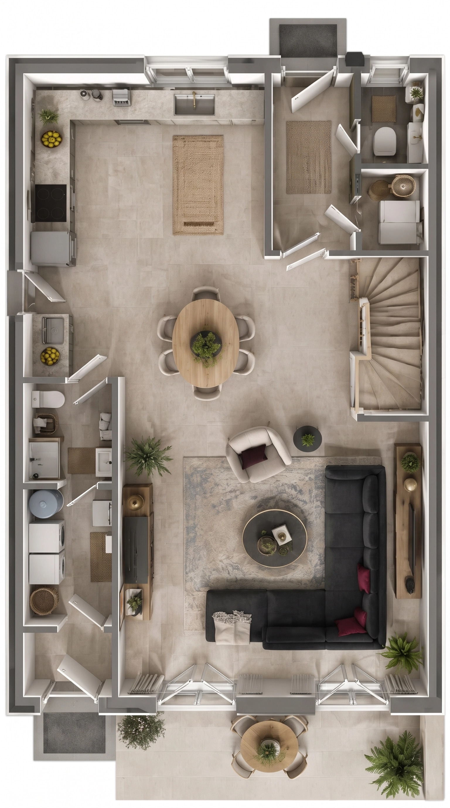 Transitional Living Room design — interior photo by GenRoom AI