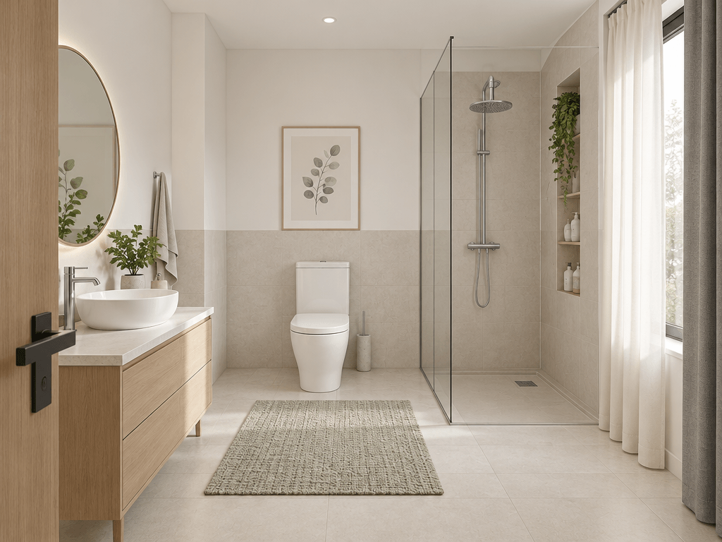 Design d'intérieur en style Scandinavian — Salle de bain par GenRoom AI