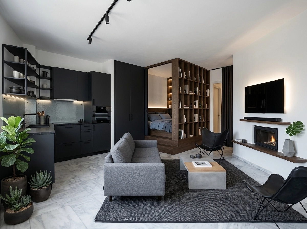 Interior design in Scandinavian style — Living Room by GenRoom AI