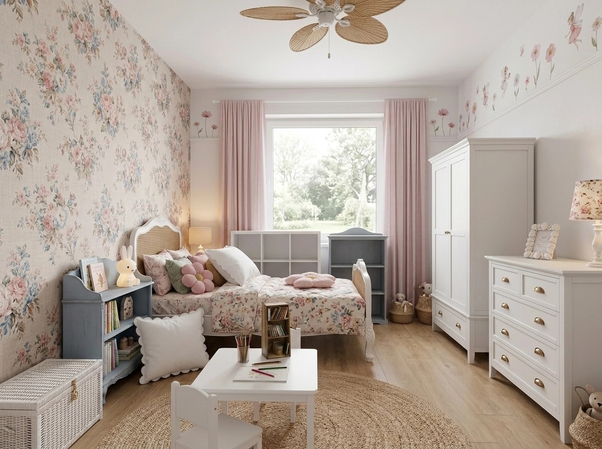 Coastal / Hamptons Kids Room design — interior photo by GenRoom AI