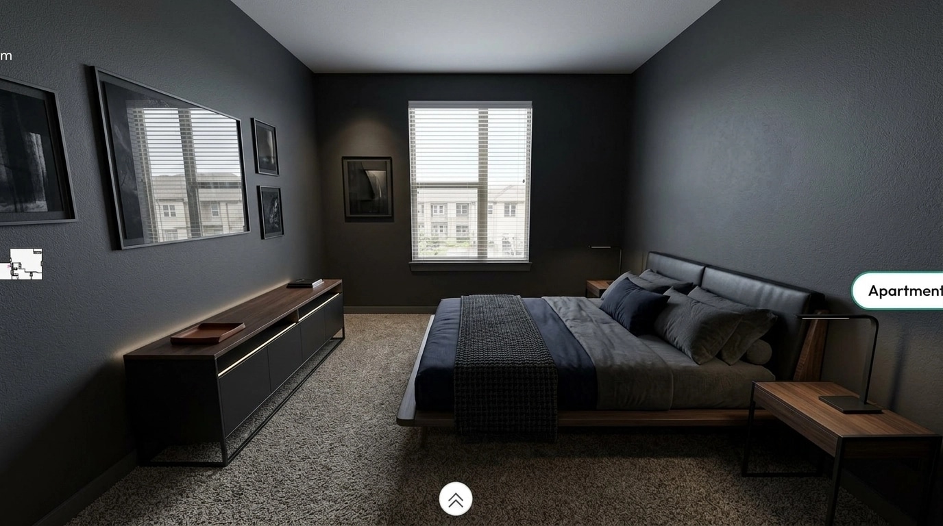 Blacktec Bedroom design — interior photo by GenRoom AI