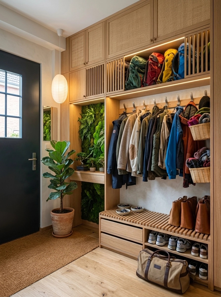 Biophilic Hallway design — interior photo by GenRoom AI