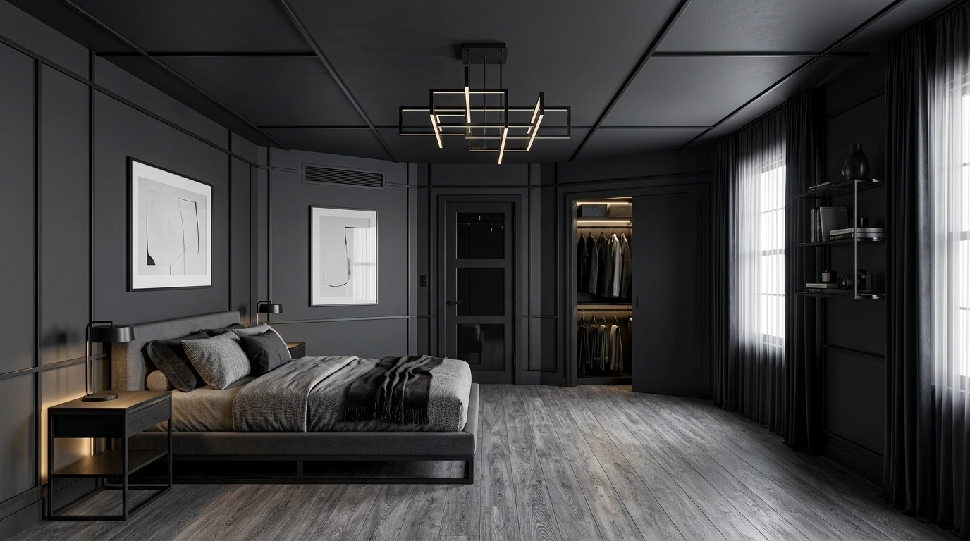 Interior design in Blacktec style — Bedroom by GenRoom AI