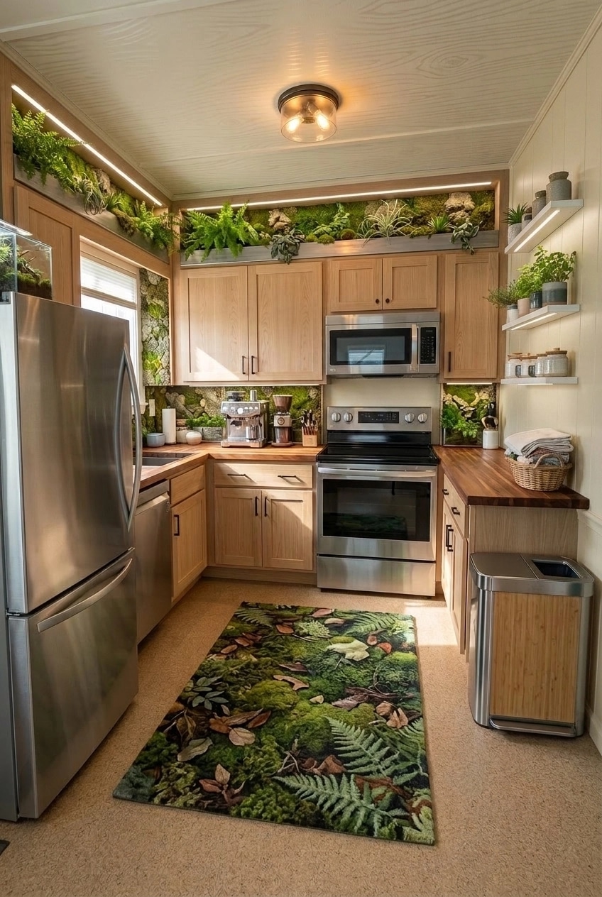Biophilic Kitchen design — interior photo by GenRoom AI