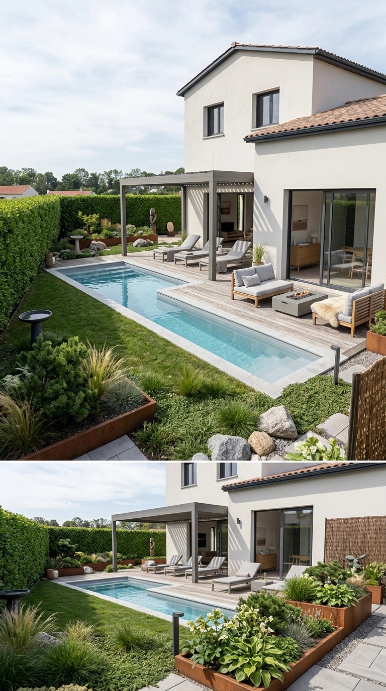 Landscape design in Scandinavian Garden style — Yard by GenRoom AI