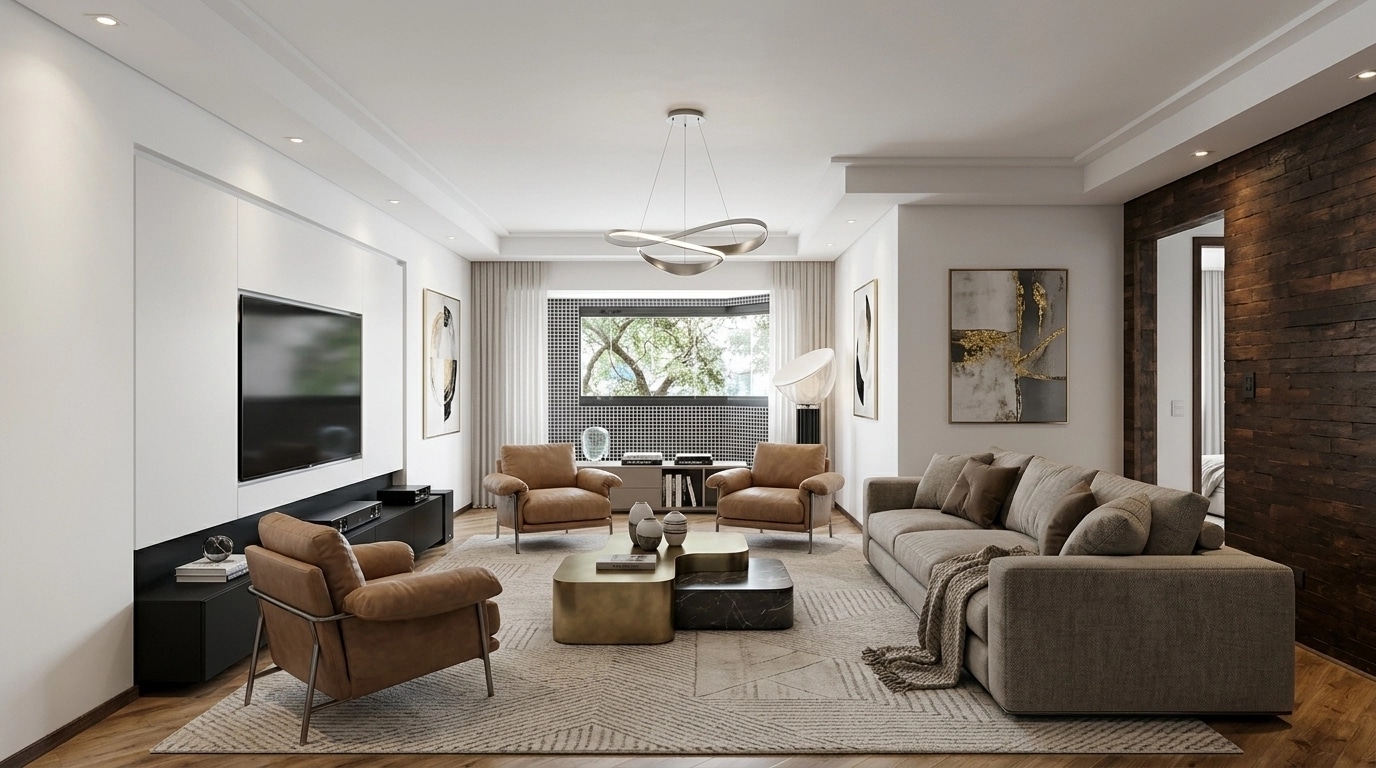 Interior design in Contemporary style — Living Room by GenRoom AI
