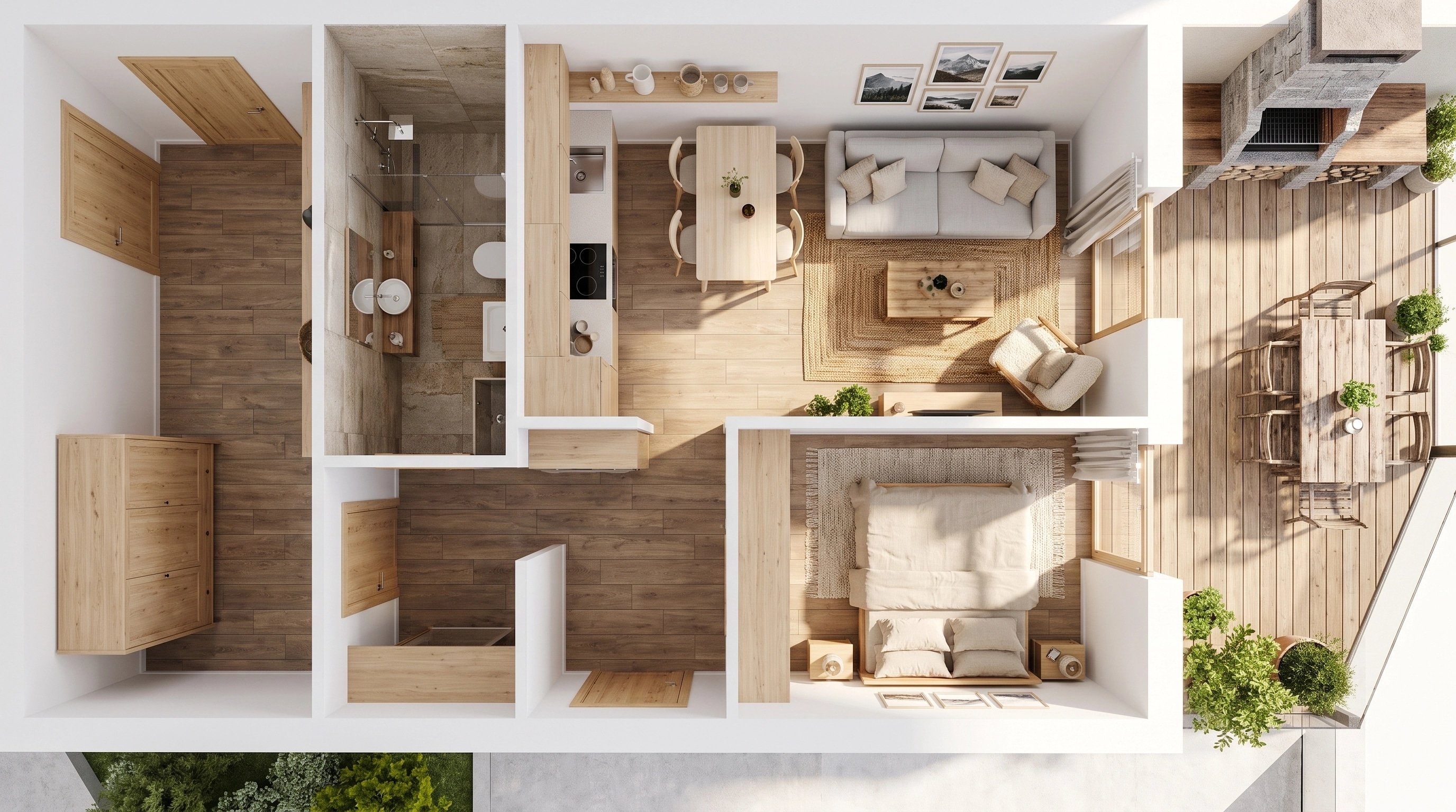 Scandinavian Living Room design — interior photo by GenRoom AI