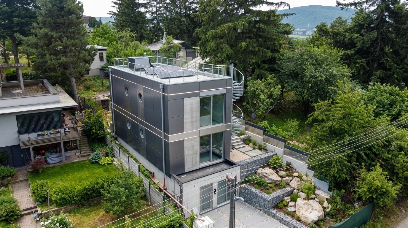 Hi-Tech Facade Facade design — facade photo by GenRoom AI