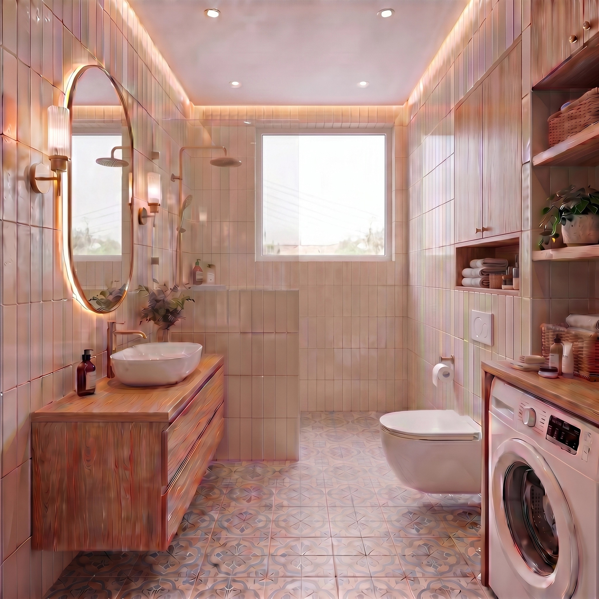 Interior design in Modern Farmhouse style — Bathroom by GenRoom AI