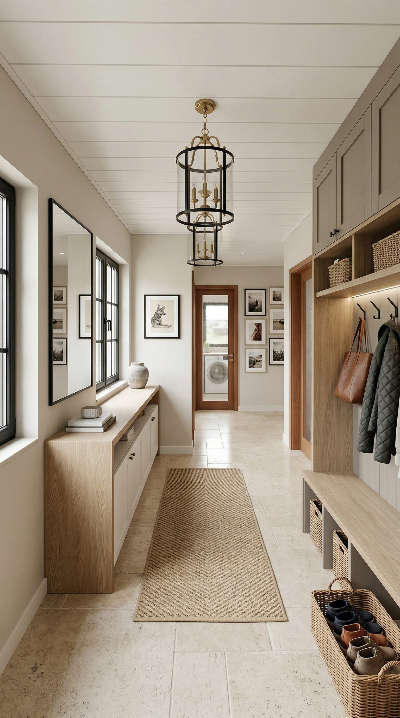 Hallway interior in Modern Farmhouse style — photo by GenRoom AI