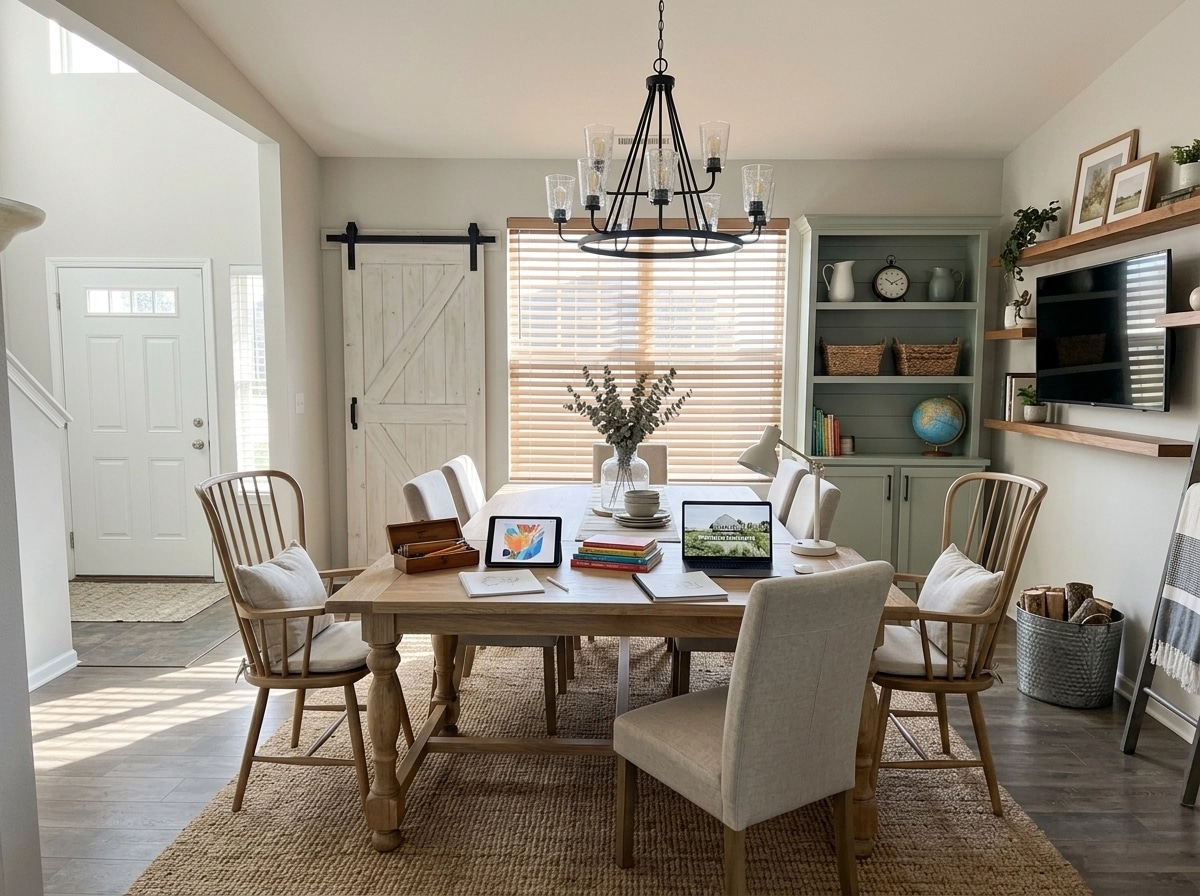 Interior design in Modern Farmhouse style — dining_room by GenRoom AI