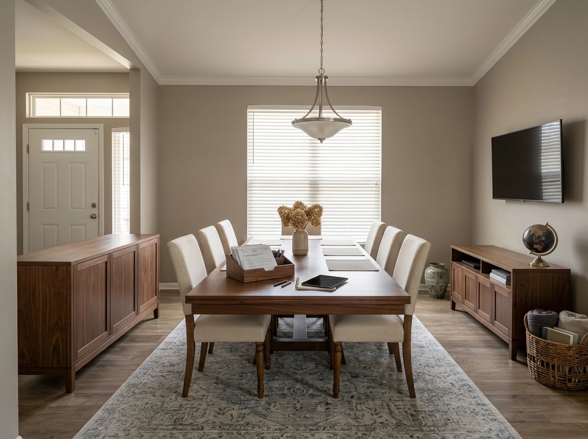 Interior design in Transitional style — dining_room by GenRoom AI