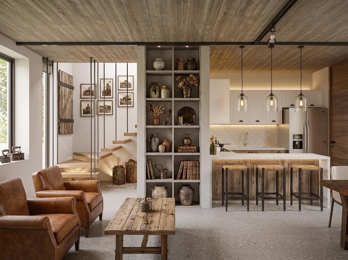 Modern Farmhouse Living Room design — interior photo by GenRoom AI